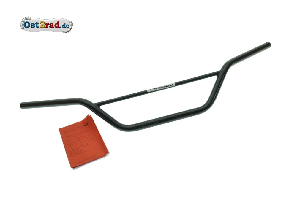 Cross-Lenkerrohr Tommaselli DAKKAR (mit Strebe, hoch) schwarz 84cm Ø22mm Cross-Lenkerrohr Tommaselli DAKKAR (mit Strebe, hoch) schwarz 84cm Ø22mm