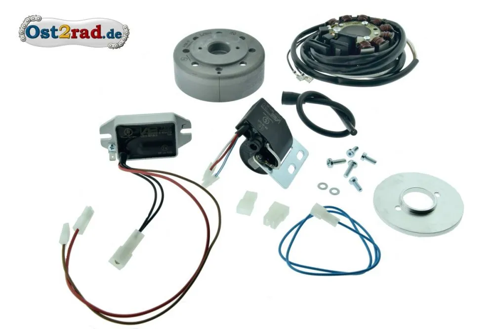 Lichtmagnetzündanlage 12V 100W Gleichstrom mit integrierter vollelektronischer Zündung für Schwalbe KR51/1 Spatz Star Lichtmagnetzündanlage 12V 100W Gleichstrom mit integrierter vollelektronischer Zündung für Schwalbe KR51/1 Spatz Star