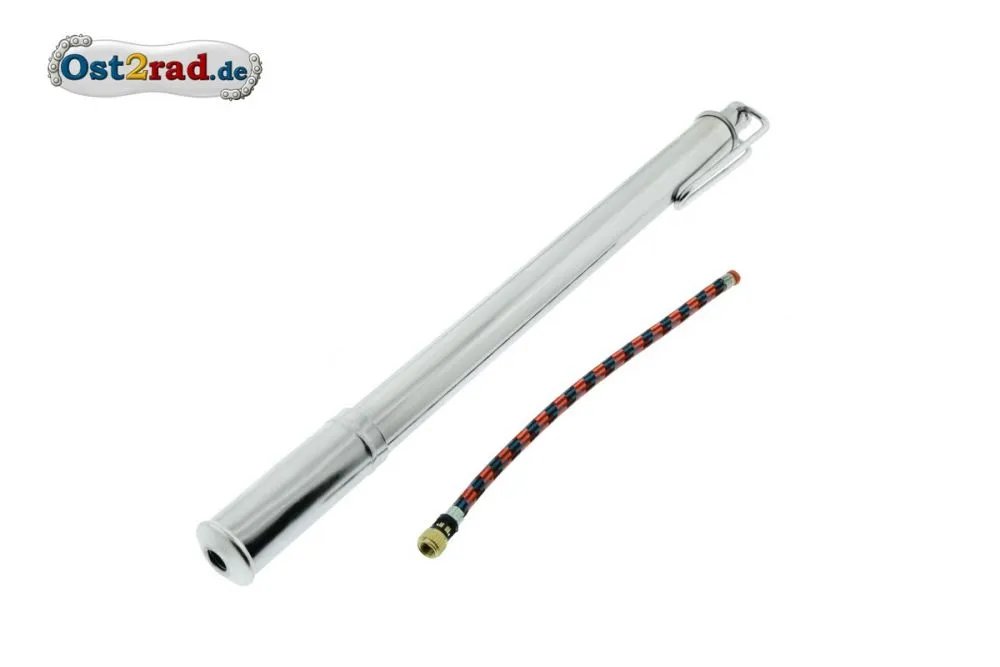 Air pump, chrome plated for SIMSON, MZ and Jawa models, 350mm Air pump, chrome plated for SIMSON, MZ and Jawa models, 350mm