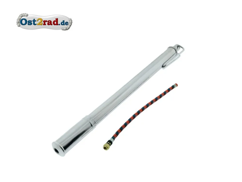 Air pump, chrome plated for SIMSON, MZ and Jawa models, 390mm Air pump, chrome plated for SIMSON, MZ and Jawa models, 390mm