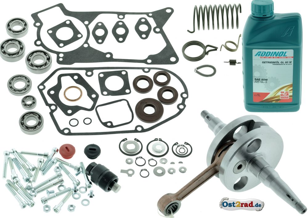 Komplettset Motorregeneration S51 KR51 SR50, Kurbelwelle, Simmeringe, Dichtungen Komplettset Motorregeneration S51 KR51 SR50, Kurbelwelle, Simmeringe, Dichtungen