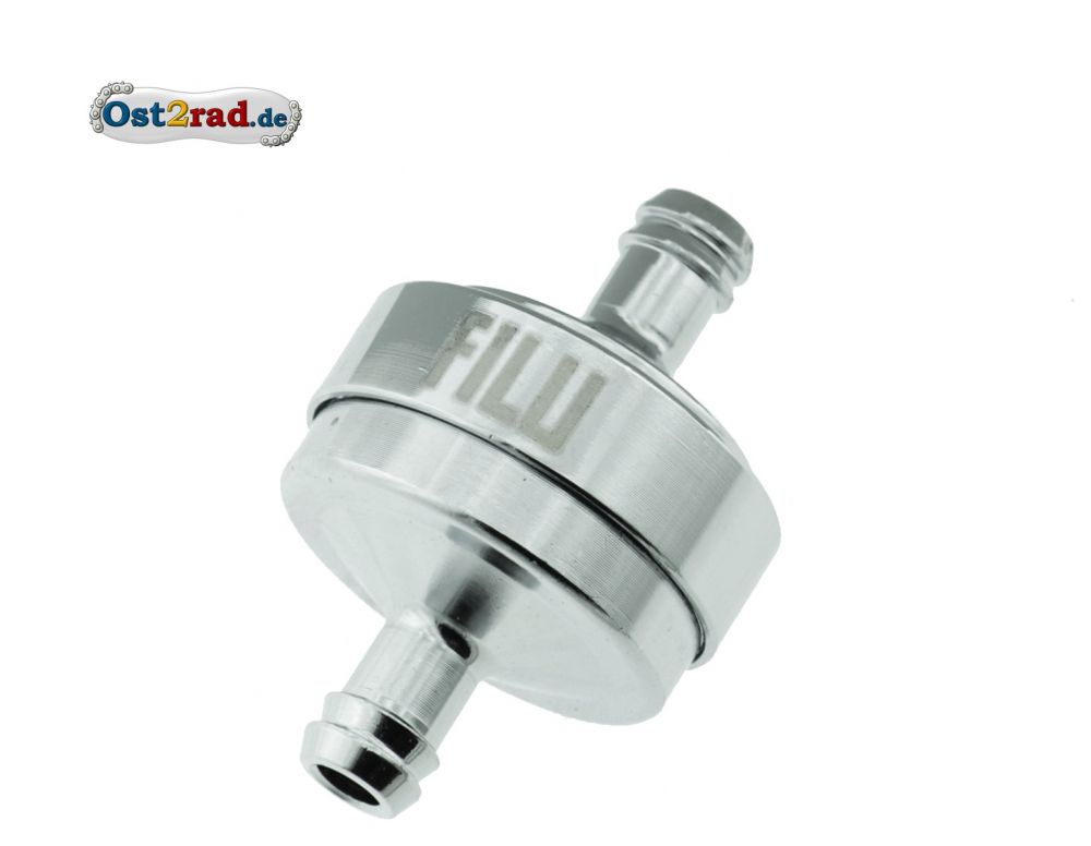 FILU Leitungsfilter Alu CHROM für Benzinschlauch 7mm FILU Leitungsfilter Alu CHROM für Benzinschlauch 7mm