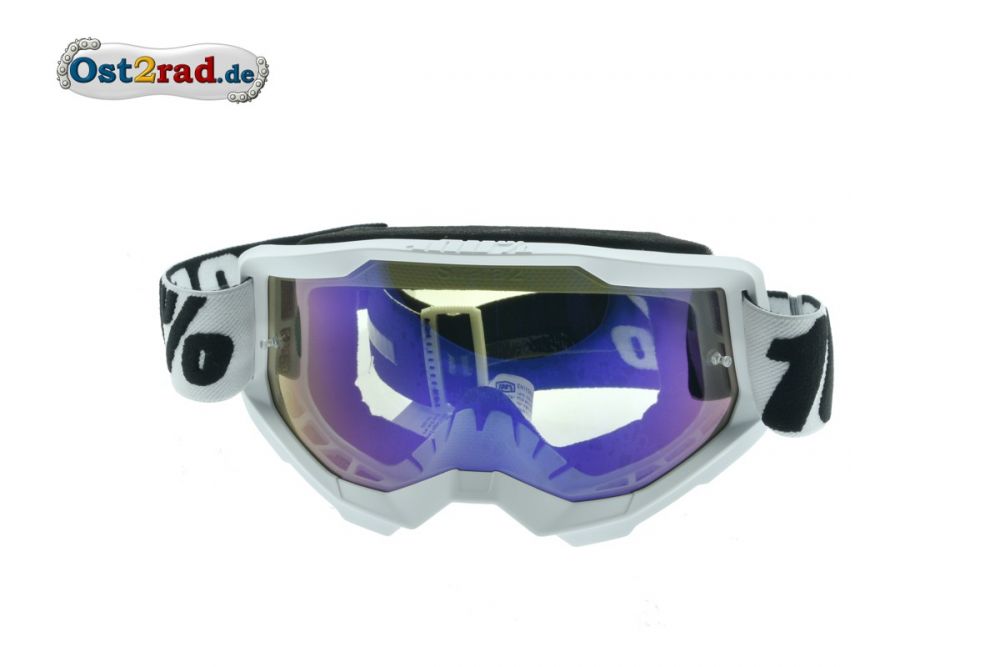 MX Brille Crossbrille weiss-blau verspiegelt MX Brille Crossbrille weiss-blau verspiegelt