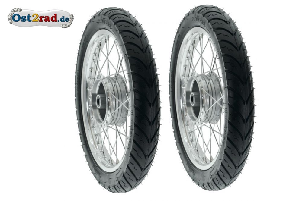 PAAR Kompletträder SPORT für SIMSON Alu-Chrom 150km/h, S50, S51, Vogelserie PAAR Kompletträder SPORT für SIMSON Alu-Chrom 150km/h, S50, S51, Vogelserie