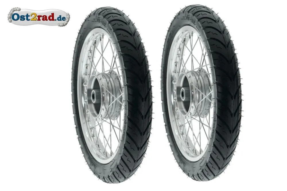 PAAR Kompletträder SPORT für SIMSON Alu-Chrom 150km/h, S50, S51, Vogelserie PAAR Kompletträder SPORT für SIMSON Alu-Chrom 150km/h, S50, S51, Vogelserie