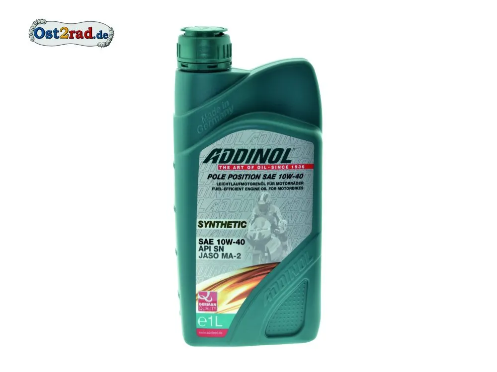 Pole Position synthtisches 4-Takt-Motorenöl 10W-40 Addinol 1 Liter Pole Position synthtisches 4-Takt-Motorenöl 10W-40 Addinol 1 Liter