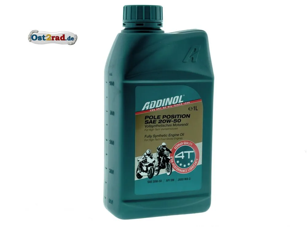 Pole Position vollsynthtisches 4-Takt-Motorenöl 20W-50 Addinol 1 Liter Pole Position vollsynthtisches 4-Takt-Motorenöl 20W-50 Addinol 1 Liter
