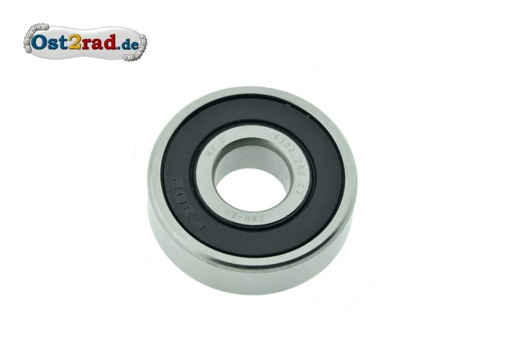 Radlager 1 Stück 6302 2RS mit Gummidichtung passend für MZ JAWA CZ Radlager 1 Stück 6302 2RS mit Gummidichtung passend für MZ JAWA CZ