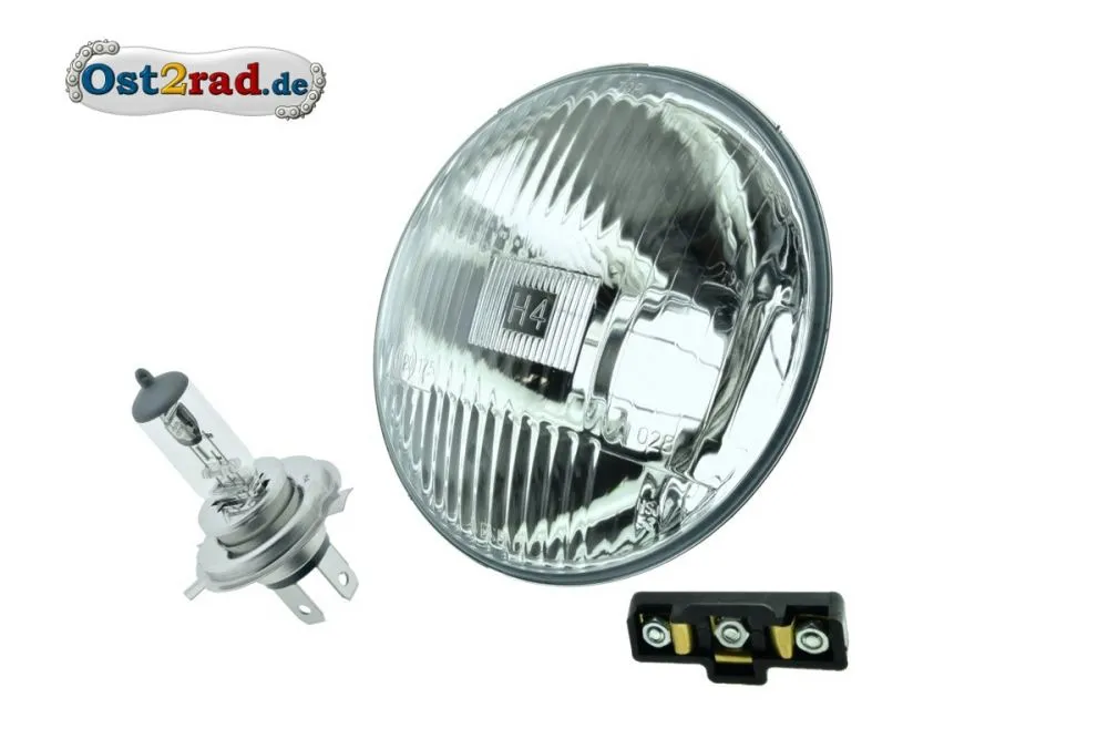 Reflektor Halogen H4 passend für KR51 mit Prüfzeichen und 12V Leuchtmittel Reflektor Halogen H4 passend für KR51 mit Prüfzeichen und 12V Leuchtmittel