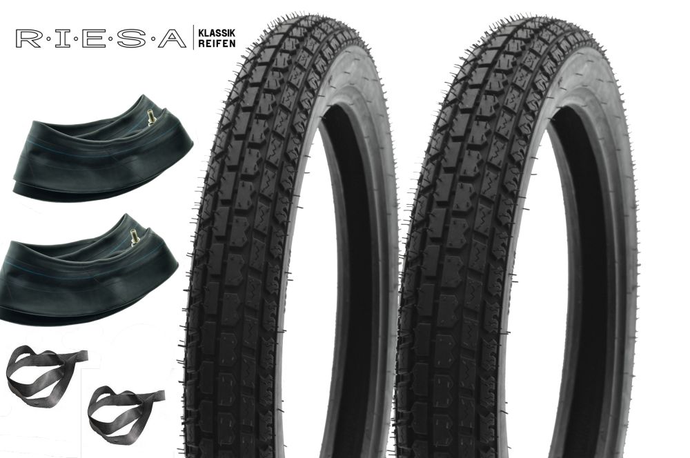 Reifensatz RIESA 2,75-3,00x18 Reinforced, Klassik3, für MZ ES ETS TZS 125 150