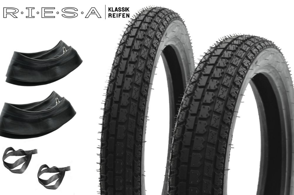 Reifensatz RIESA 2,75-18 und 3,50x16 Reinforced, Klassik3, für MZ TS250 ETZ251 Reifensatz RIESA 2,75-18 und 3,50x16 Reinforced, Klassik3, für MZ TS250 ETZ251