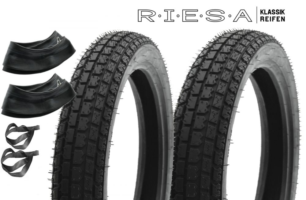 Reifensatz Jawa 350 Typ 354, Riesa 3,25x16 und 3,50x16 Reifensatz Jawa 350 Typ 354, Riesa 3,25x16 und 3,50x16