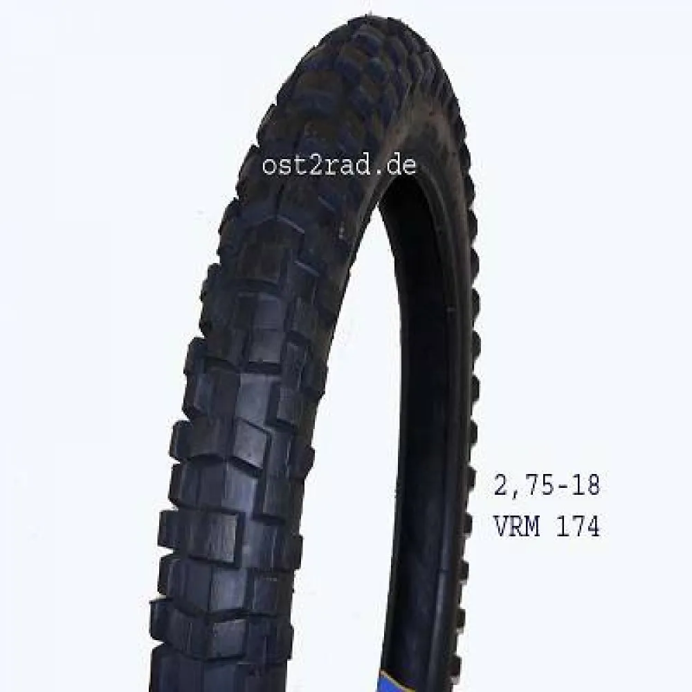Tyre 2,75-18 Vee Rubber, VRM174 Cross Tyre 2,75-18 Vee Rubber, VRM174 Cross
