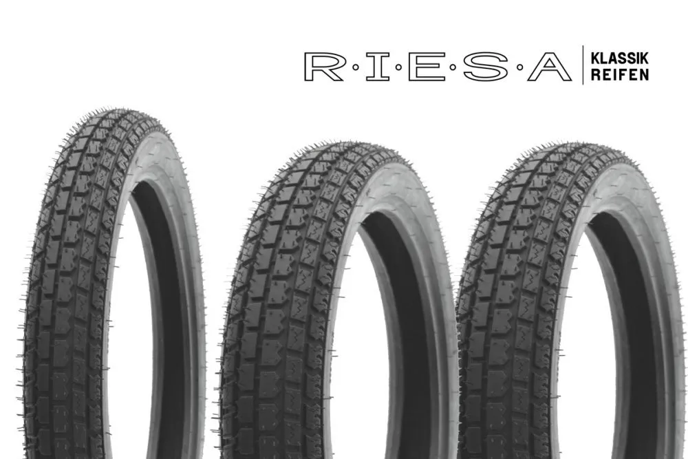 Reifensatz Riesa für MZ TS250/1 ETZ251 Seitenwagen Superelastik Reifensatz Riesa für MZ TS250/1 ETZ251 Seitenwagen Superelastik