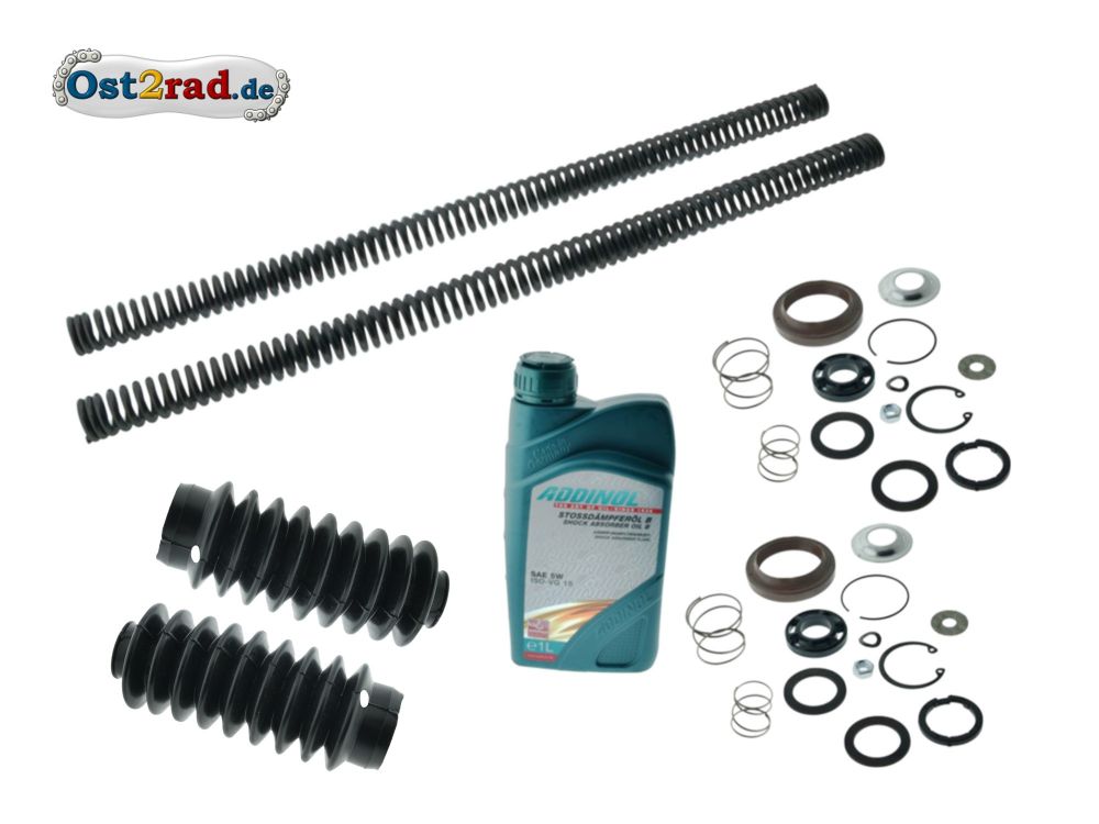 Repair set telescopic front fork MZ, ETZ, TS, completely with telescopic gaiter Repair set telescopic front fork MZ, ETZ, TS, completely with telescopic gaiter