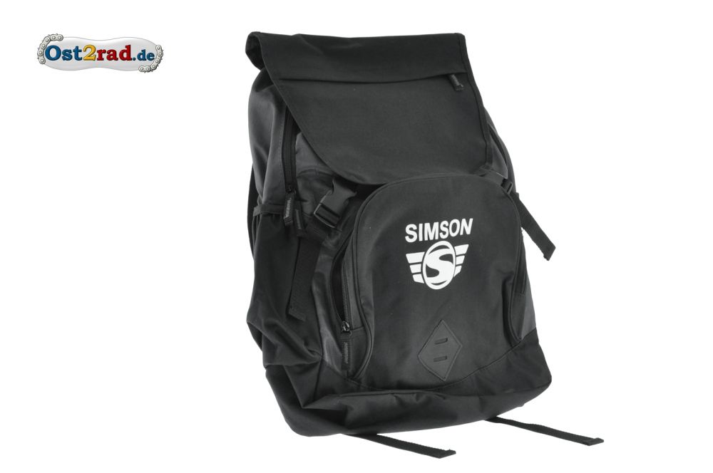Rucksack schwarz-grau mit SIMSON Logo weiß