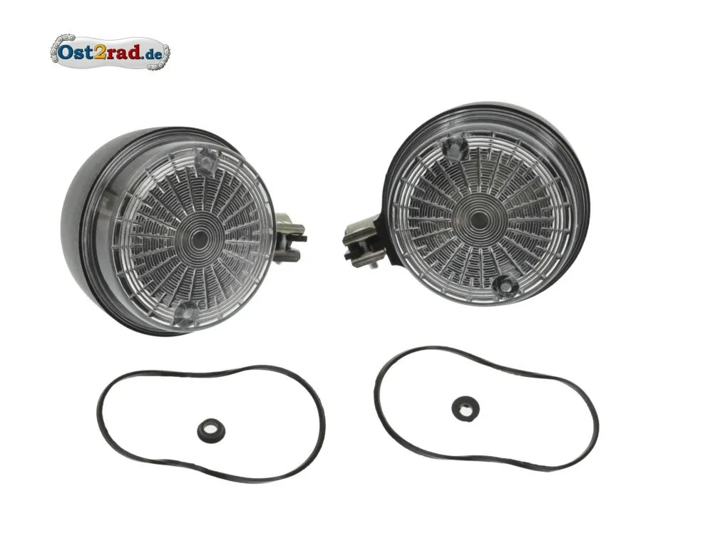 Blinker Paar hinten WEISS passend für MZ TS ETZ Simson S51 S50 mit Prüfzeichen Blinker Paar hinten WEISS passend für MZ TS ETZ Simson S51 S50 mit Prüfzeichen