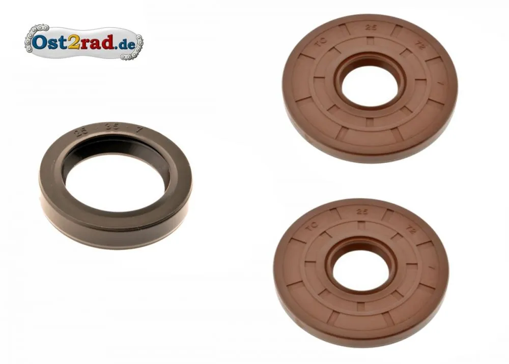Satz Wellendichtringe Motor für ETZ TS 250 FKM braun Satz Wellendichtringe Motor für ETZ TS 250 FKM braun