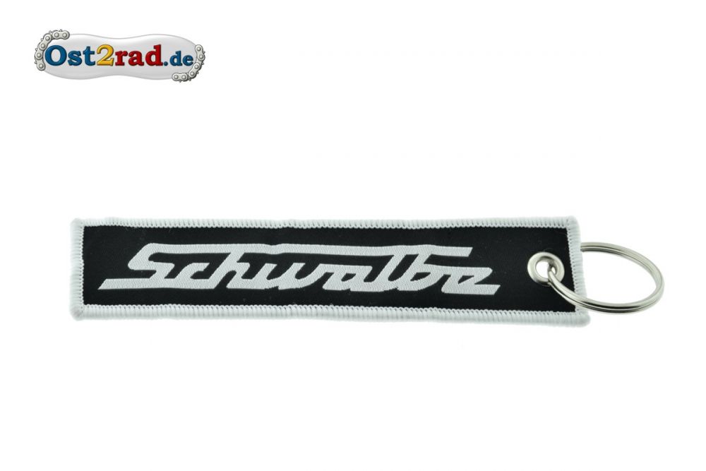 Schlüsselanhänger schwarz Schwalbe Schriftzug Schlüsselanhänger schwarz Schwalbe Schriftzug