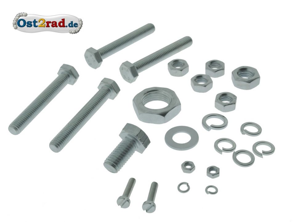 MZ TS 250 / 250/1 Frame Screw Set - 239pcs, Motorrad Meister Milz, Made In Germany