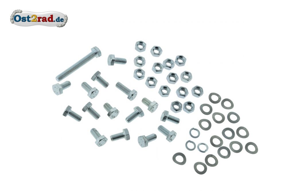 Schraubensatz Fahrgestell Schutzblech Beinschutz Gepäckträger Sitz SIMSON SR4-1 Schraubensatz Fahrgestell Schutzblech Beinschutz Gepäckträger Sitz SIMSON SR4-1