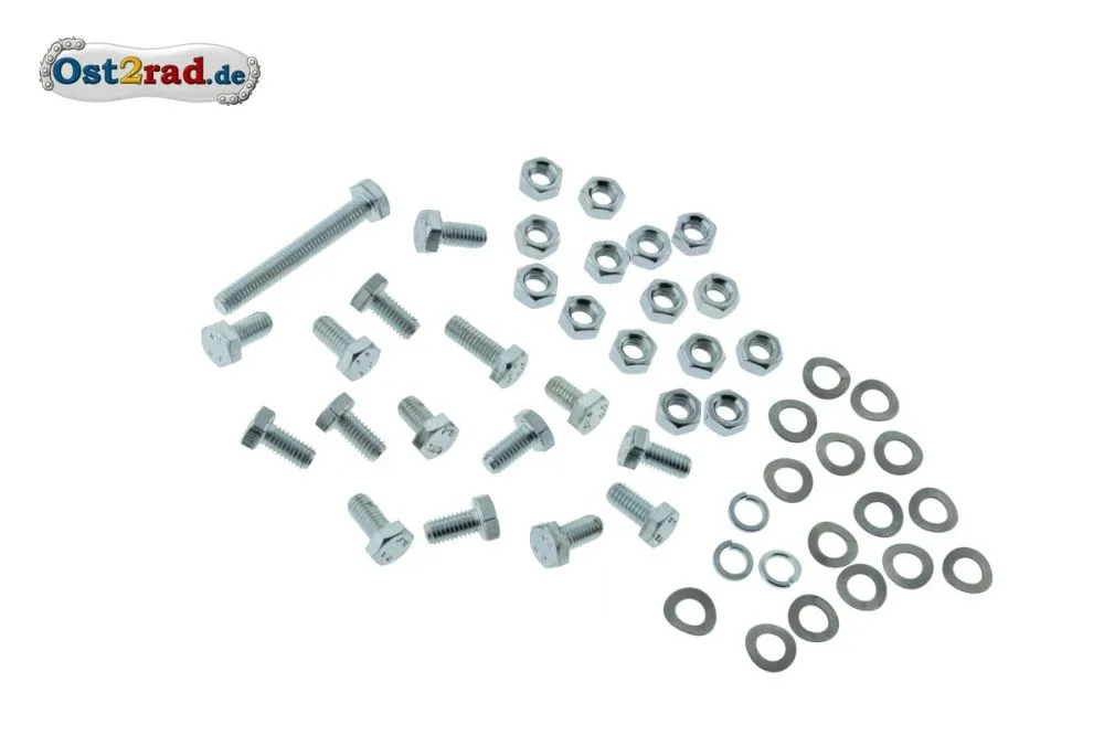Schraubensatz Fahrgestell Schutzblech Beinschutz Gepäckträger Sitz SIMSON SR4-1 Schraubensatz Fahrgestell Schutzblech Beinschutz Gepäckträger Sitz SIMSON SR4-1