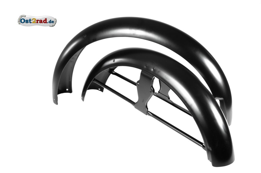 Set Kotflügel für Simson S50 Schutzbleche mit STREBE, Schwarz-KTL grundiert Set Kotflügel für Simson S50 Schutzbleche mit STREBE, Schwarz-KTL grundiert