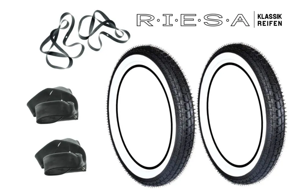 2xSET Weißwandreifen Straße RIESA für Simson S50 S51 KR51 Schwalbe 2,75-16 2xSET Weißwandreifen Straße RIESA für Simson S50 S51 KR51 Schwalbe 2,75-16