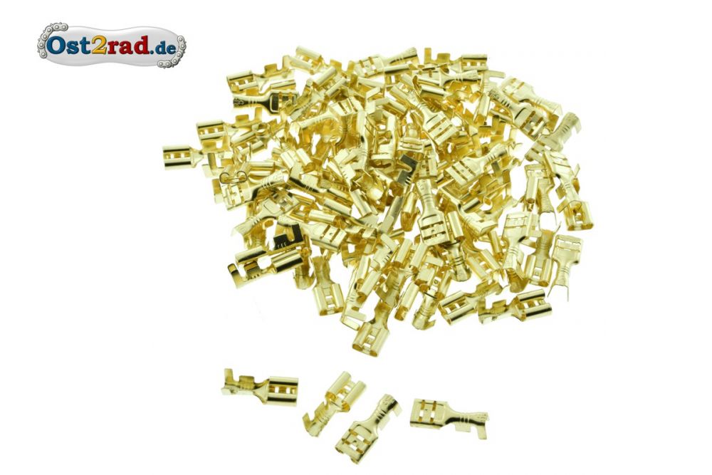 SET Flachsteckhülsen 6,3 DIN 46247 für Kabel 1,5-2,5 mm² SET Flachsteckhülsen 6,3 DIN 46247 für Kabel 1,5-2,5 mm²