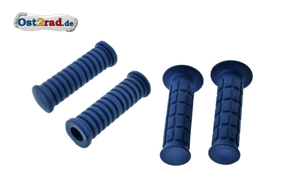 SET Fußrasten- und Lenkergriffgummis Blau für Simson S50 S51 SET Fußrasten- und Lenkergriffgummis Blau für Simson S50 S51