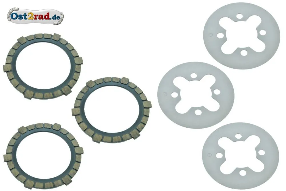 SET Kupplungsteile Regenerierung - 3x Kupplungsscheiben, 3x Kupplungslamellen - für SR2, KR50, SR4-1, SR2E SET Kupplungsteile Regenerierung - 3x Kupplungsscheiben, 3x Kupplungslamellen - für SR2, KR50, SR4-1, SR2E