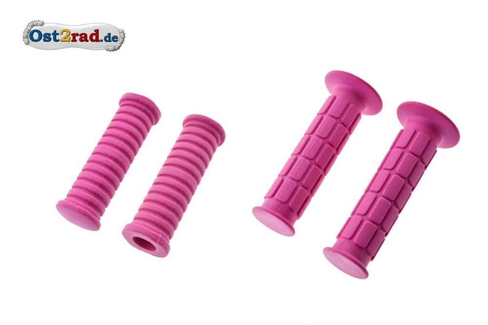 SET Pink Fußrasten- und Lenkergriffgummis für Simson S50 S51 SET Pink Fußrasten- und Lenkergriffgummis für Simson S50 S51