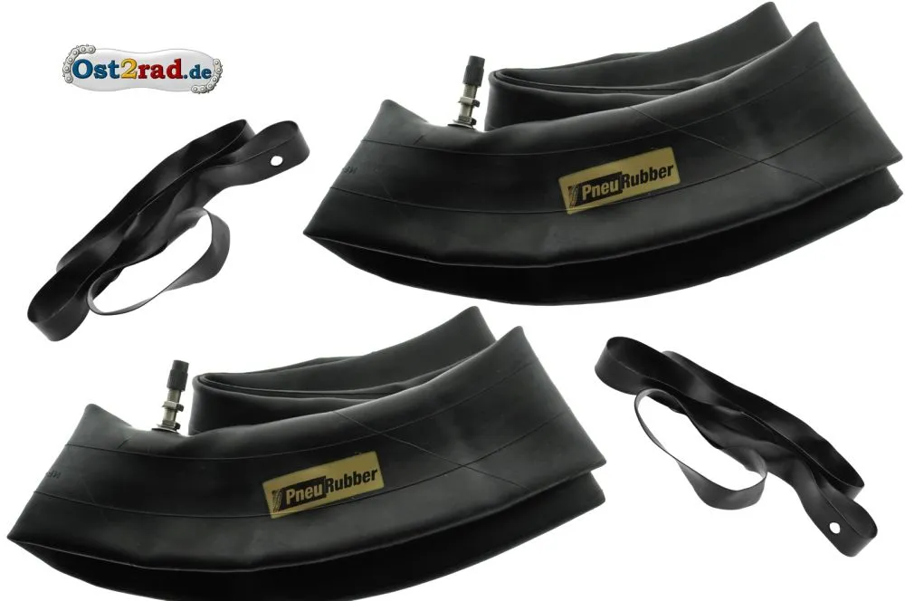 Satz Schlauch Felgenband 2,75-16 Zoll für Simson, PneuRubber - Kautschuk TR4 Satz Schlauch Felgenband 2,75-16 Zoll für Simson, PneuRubber - Kautschuk TR4