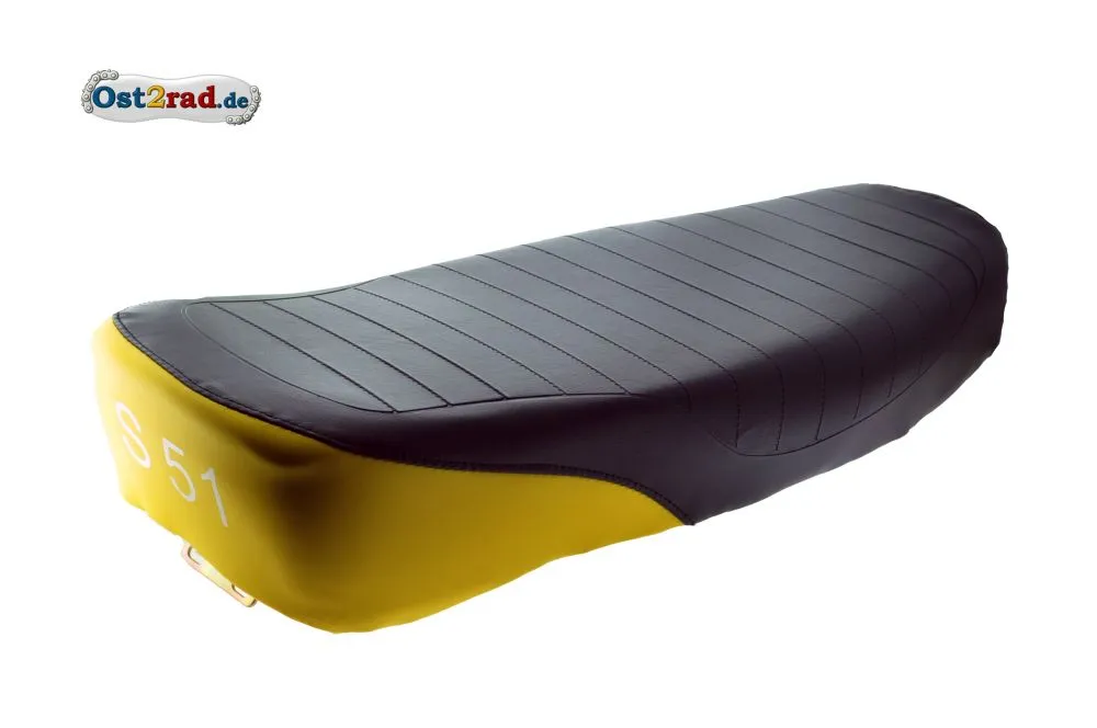 Sitzbank S50, S51, S70 schwarz/gelb, strukturiert Sitzbank S50, S51, S70 schwarz/gelb, strukturiert