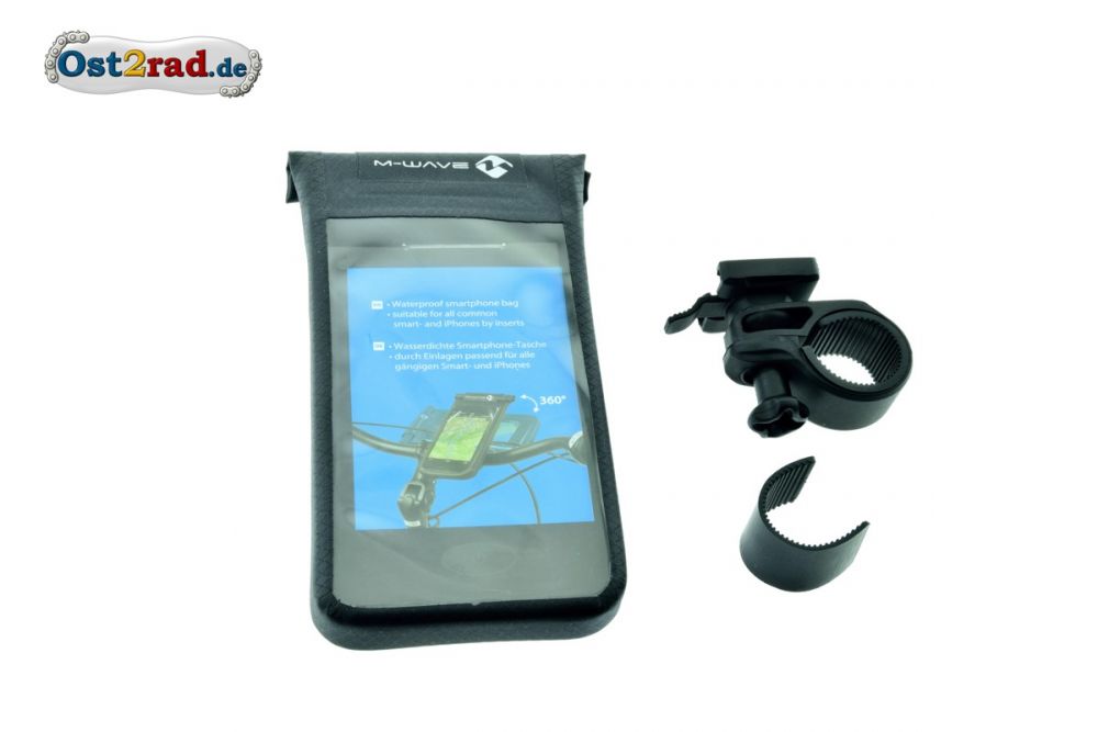 Smartphonetasche Fahrrad-Lenker mit QR-Halter
