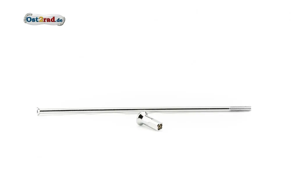 Speiche + Nippel Kleeblatt M4 121mm passend für MZ ES ETS TS ETZ chrom Speiche + Nippel Kleeblatt M4 121mm passend für MZ ES ETS TS ETZ chrom