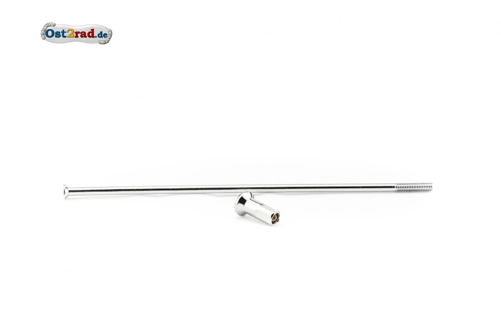 Speiche + Nippel Kleeblatt M4 163mm passend für MZ ETZ mit Scheibenbremse chrom Speiche + Nippel Kleeblatt M4 163mm passend für MZ ETZ mit Scheibenbremse chrom