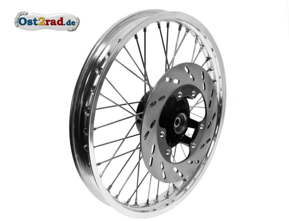 Speichenrad 1.85x18 komplett Scheibenbremse ETZ 125 150 250 251 Alu - Edelstahl Speichenrad 1.85x18 komplett Scheibenbremse ETZ 125 150 250 251 Alu - Edelstahl