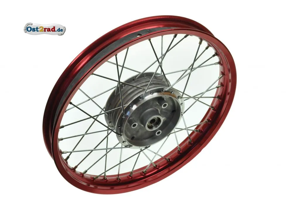 Speichenrad 1,60x16 Zoll Felge ROT Speichen CHROM KR S50 S51 SR4- S53 Speichenrad 1,60x16 Zoll Felge ROT Speichen CHROM KR S50 S51 SR4- S53