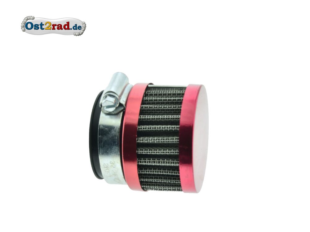 Sportluftfilter ROT 40-42mm, flach, Restposten