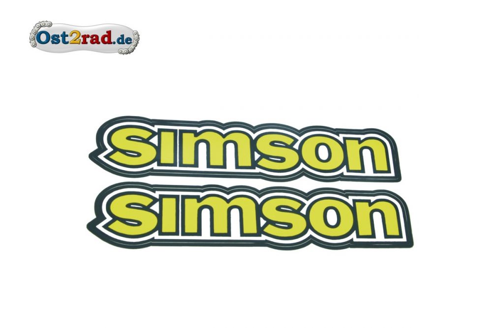 Tankaufkleber Simson S50 gelb