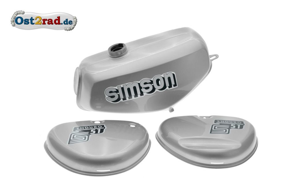 2.WAHL Tank Set S51E ENDURO silber, innen versiegelt 2.WAHL Tank Set S51E ENDURO silber, innen versiegelt