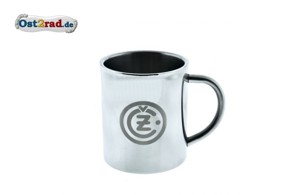 Thermotasse Edelstahl silber CZ