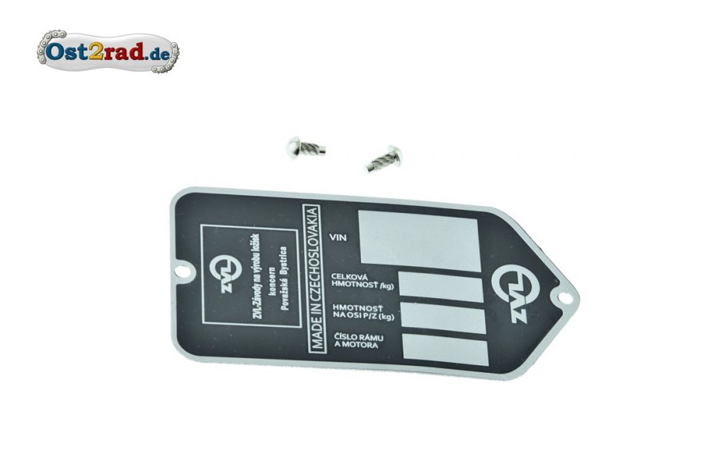Typenschild JAWA Babetta 207 208 210 225 tschechisch Typenschild JAWA Babetta 207 208 210 225 tschechisch