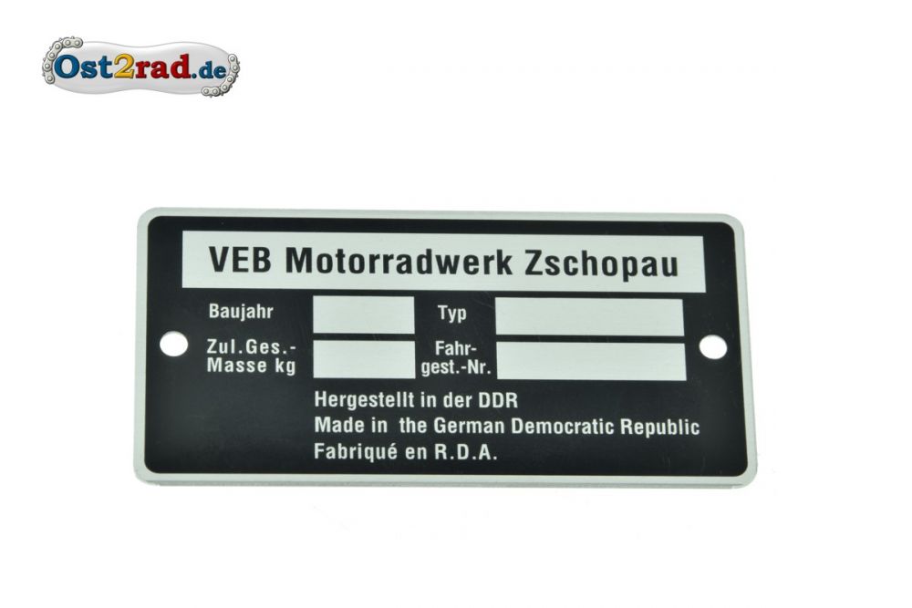 Type lable MZ blank Type lable MZ blank