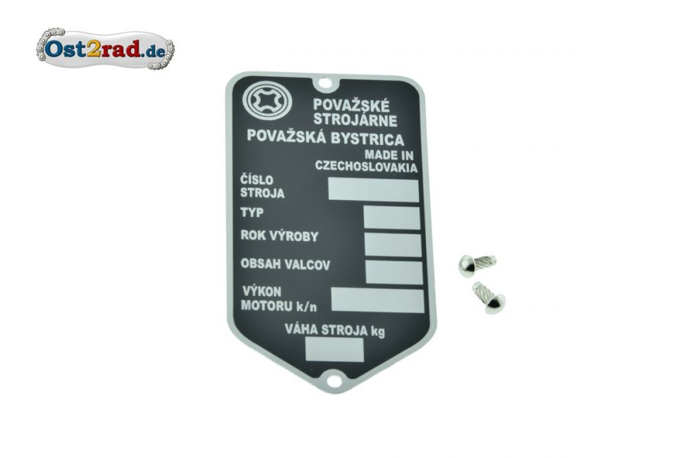 Typenschild Tatran tschechisch Typenschild Tatran tschechisch