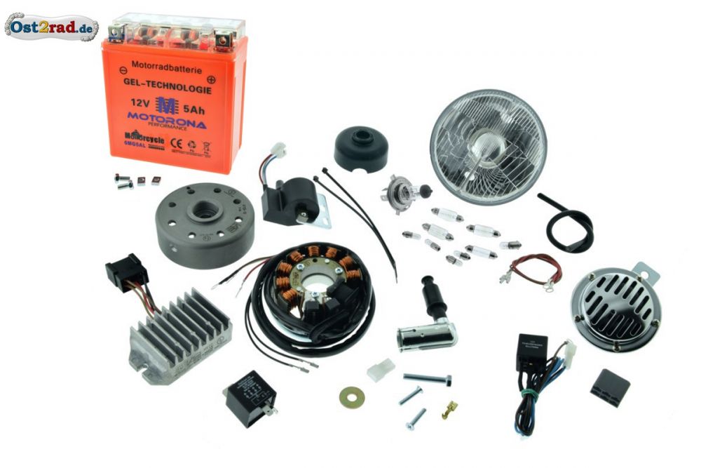 Umbausatz Zündung Vape für Troll TR150 komplett 12V mit Reflektor H4 Umbausatz Zündung Vape für Troll TR150 komplett 12V mit Reflektor H4