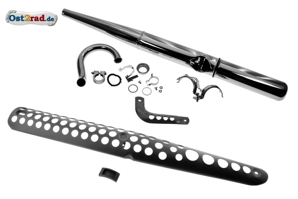Umbauset Auspuffanlage Enduro für Simson S50 S51, komplett Umbauset Auspuffanlage Enduro für Simson S50 S51, komplett