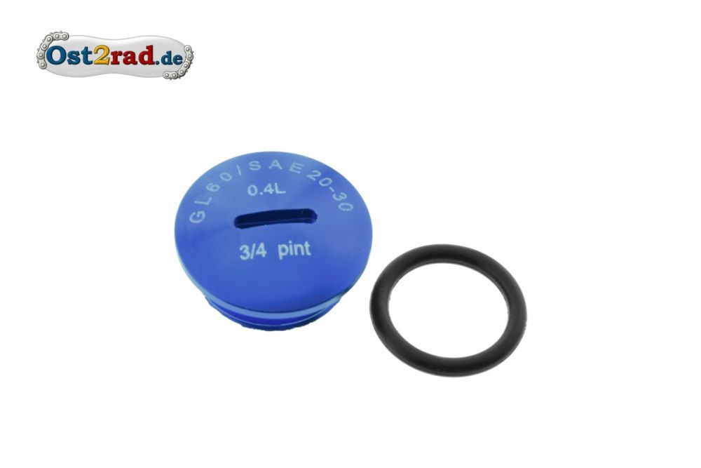 Cap for Oil fill SIMSON aluminium blue